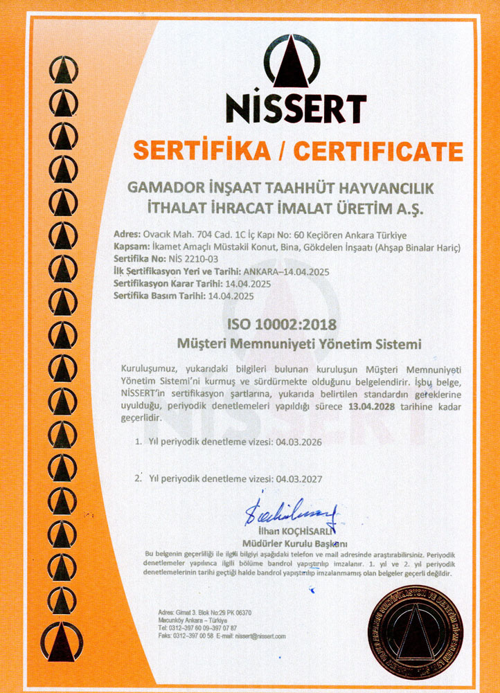 ISO 10002 Sertifikası (TR)